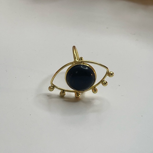 Zara Black Eyes Ring with Intricate Detailing form NEW YORK - Picture 5 of 5